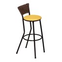 Ver imagem 1 de Banco Americano Alta Bar Bistro de Junco Fibra Sintetica:amarelo/sucupira