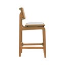 Ver imagem 5 de Banqueta Alta Bistrô Apollo Encosto Telinha Natural e Assento Anatômico - Natural Estofado Corano Br