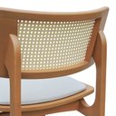 Ver mais imagens de Banqueta Alta Bistrô Apollo Encosto Telinha Natural e Assento Anatômico - Natural Estofado Corano Br