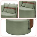 Ver mais imagens de Kit 2 Poltrona Orgânica Maya Corino Nozes e Boucle Verde Redonda Decorativa - Arkell