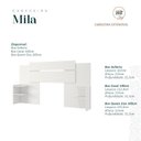 Ver imagem 6 de Conjunto Quarto de Casal 1 Guarda Roupa com Espelho Clara 1 Cabeceira Extensível Mila