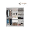 Ver imagem 4 de Conjunto Quarto de Casal 1 Guarda Roupa com Espelho Clara 1 Cabeceira Extensível Mila