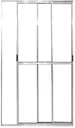 Ver imagem 1 de Porta de Aluminio Sacada 2 Folhas Móveis com Trinco Linha Leve:2,10 x 1,20/brilhante