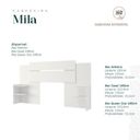 Ver imagem 6 de Conjunto Quarto de Casal com Guarda Roupa 6 Portas Clara Cabeceira Extensível Mila 