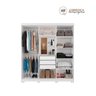 Conjunto Quarto de Casal com Guarda Roupa 6 Portas Clara Cabeceira Extensível Mila  - 4
