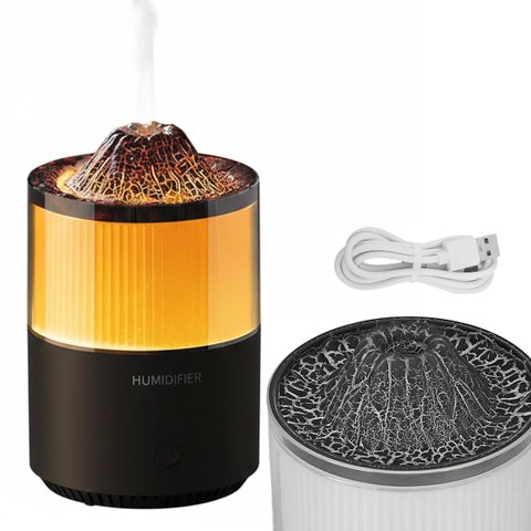Umidificador Luminaria Vulcao Climatizador Purificador Ar Sala Estar Quarto Casa Decoraçao Mesinha e