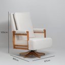 Ver imagem 3 de Poltrona de Amamentação Giratória e Balanço Mila Bege Off White