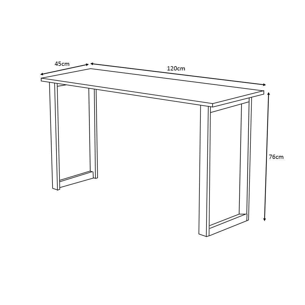 Mesa para Estudo Moderna Escrivaninha Bahamas 120 Branco - 3