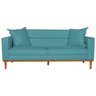 Sofá 2 Lugares Viena Suede - Doce Sonho Móveis Sofá 2 Lugares Sofás Azul Turquesa - 3