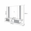 Ver imagem 4 de Home Suspenso Decorativo Empire MDF/MDP c/LED para TV até 85 Polegadas Cinamomo/Off White G26 - Hb m
