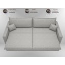 Ver mais imagens de Sofá Tango 2,20m sem Caixa, Retrátil e Reclinável Linho Soft Prata - Netsofas