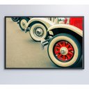 Ver imagem 1 de Quadro Rodas Carros Classicos 120x80 Cm Vidro Impresso