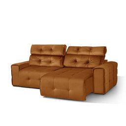 Sofá Retrátil e Reclinável Jaguar 2,50m - Fortbello Estofados:terracota - 2