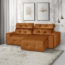 Ver imagem 1 de Sofá Retrátil e Reclinável Jaguar 2,50m - Fortbello Estofados:terracota