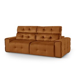 Sofá Retrátil e Reclinável Jaguar 2,50m - Fortbello Estofados:terracota - 3