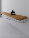 Ver imagem 3 de Prateleira Grossa Madeira MDF Suporte Invisível 120x15 cm:Amadeirado