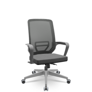 Cadeira Escritório Presidente Adrix Plaxmetal RelaxSystem Estrutura Grafite Encosto Tela e Assento P