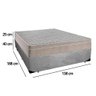Cama Box Casal Suede + Colchão Sereneprime Molas Ensacadas 138x188x65 Cinza - 3