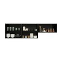 Ver imagem 5 de Kit 2 Armários Aéreos 190cm 3 Portas MDP Basculante Preto Multimóveis