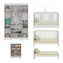 Ver imagem 5 de Quarto de Bebê Completo com Berço Americano 3 em 1 Allegra Multimóveis Mp4586 Branco