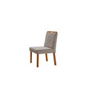 Ver imagem 3 de Conjunto Sala de Jantar Mesa Floripa Madeira Maciça 90x90cm Tampo Quadrado Vidro Off White com 4 Cad