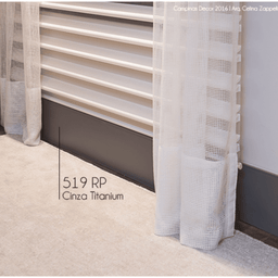 Rodape 10cm Liso Cinza Titanium Poliestireno 454 - Santa Luzia - 3 Rodape 10cm Liso Cinza Titanium Poliestireno 454 - Santa Luzia - 3