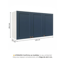 Ver imagem 4 de Armário Aéreo 3 Portas 120cm Arizona CabeCasa MadeiraOriginals