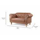 Ver imagem 4 de Sofá Chesterfield 2 Lugares Couro Sintético Duque
