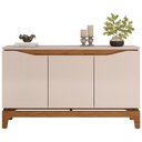 Ver imagem 2 de Aparador Buffet para Sala de Jantar 3 Portas 139cm Clarice D05 Freijó Off White - Lyam Decor