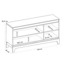 Ver imagem 4 de Aparador Buffet para Sala de Jantar 3 Portas 139cm Clarice D05 Freijó Off White - Lyam Decor