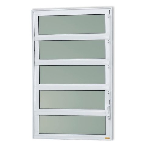 Vitrô Alumínio Branco Basculante 5V Maxx - 100x40