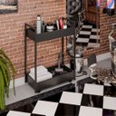 Ver imagem 4 de Carrinho Multiuso Organizador para Cozinha Salão de Beleza com Rodinhas Preto Lara