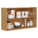 Ver imagem 2 de Armário Aéreo 2 Portas 1 com Vidro 120 Cm Paola 2003707 Carvalho Dakar Grafite - Aramóveis