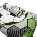 Ver imagem 5 de Jogo de Cama Kazzavip Solteiro Malha Mista 70% Algodão e 30% Poliéster Joy Soccer 2 Peças Verde