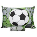 Ver imagem 1 de Jogo de Cama Kazzavip Solteiro Malha Mista 70% Algodão e 30% Poliéster Joy Soccer 2 Peças Verde