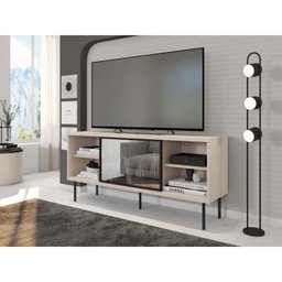 Rack para TV até 55 Polegadas Industrial 136cm em BP Porta Reflecta Multiverso - 6