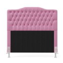 Ver imagem 3 de Cabeceira Estofada Decorativa Pollux para Cama Box 160 para Cama Queen Sued Rosê Aradecor