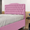 Ver imagem 1 de Cabeceira Estofada Decorativa Pollux para Cama Box 160 para Cama Queen Sued Rosê Aradecor