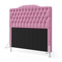 Ver imagem 2 de Cabeceira Estofada Decorativa Pollux para Cama Box 160 para Cama Queen Sued Rosê Aradecor