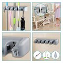 Ver mais imagens de Suporte de Vassoura Multiuso Encaixe Gancho Rodo Pano Toalha Limpeza Utensilio Organizaçao Lavanderi