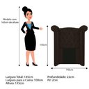 Ver imagem 2 de Kit Cabeceira Calçadeira Veneza 100cm Marrom