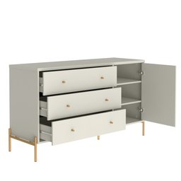 Cômoda 3 Gavetas 1 Porta Jasper Branco 135cm - 2