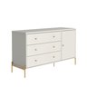 Cômoda 3 Gavetas 1 Porta Jasper Off White 135cm - 4