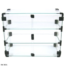 Expositor Modulado em Vidro com Portas - 0,40 x 0,30 x 0,20 - 2