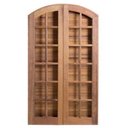 Ver imagem 1 de Porta Balcão de Abrir / Abrir de Madeira Cedro Arana em Arco Bat.14 Cm-2.15 (a) X 1.40 (l)