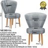 Cadeira Estofada para Mesa de Jantar Recepção Camarim Ergonômica Pés de Madeira Resistente - 3