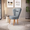 Ver imagem 1 de Cadeira Estofada para Mesa de Jantar Recepção Camarim Ergonômica Pés de Madeira Resistente