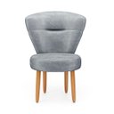 Ver imagem 5 de Cadeira Estofada para Mesa de Jantar Recepção Camarim Ergonômica Pés de Madeira Resistente