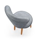 Ver imagem 7 de Cadeira Estofada para Mesa de Jantar Recepção Camarim Ergonômica Pés de Madeira Resistente