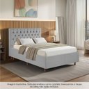Ver imagem 2 de Kit Cama Box Casal e Cabeceira em Madeira Maciça Espresso Móveis Cinza/Linho